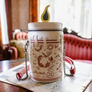 NWT Loungefly Hocus Pocus GITD Black Flame Candle Bag